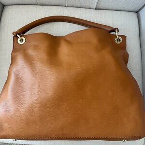 Mark & Graham Build a bag- Camel pebble leather - NWT- Additonal strap included
